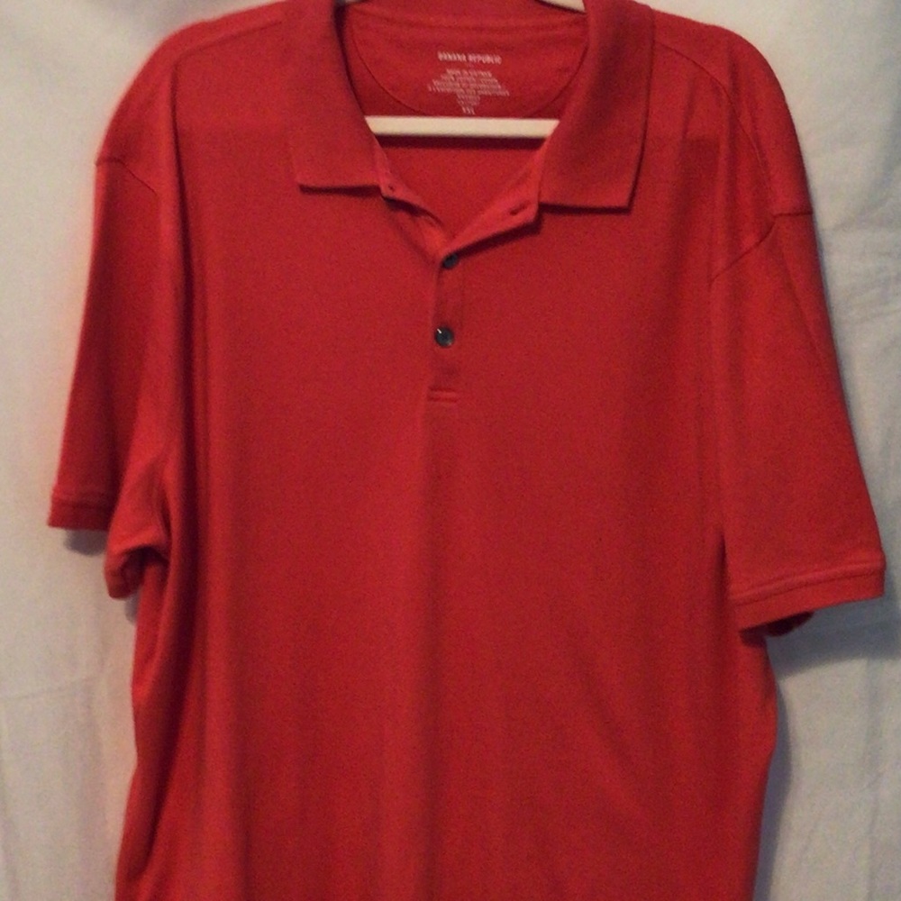 Banana Republic Coral 3 Button Polo Shirt 100% Cotton Size XXL